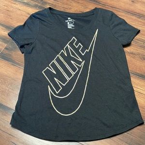 Nike black T-shirt gold symbol size small top